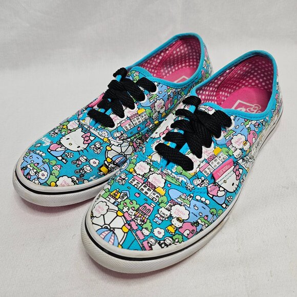 Vans Hello Kitty Sanrio Multicolor Print Sneakers Shoes Womens Size 8- Mens 6.5 - Picture 2 of 13